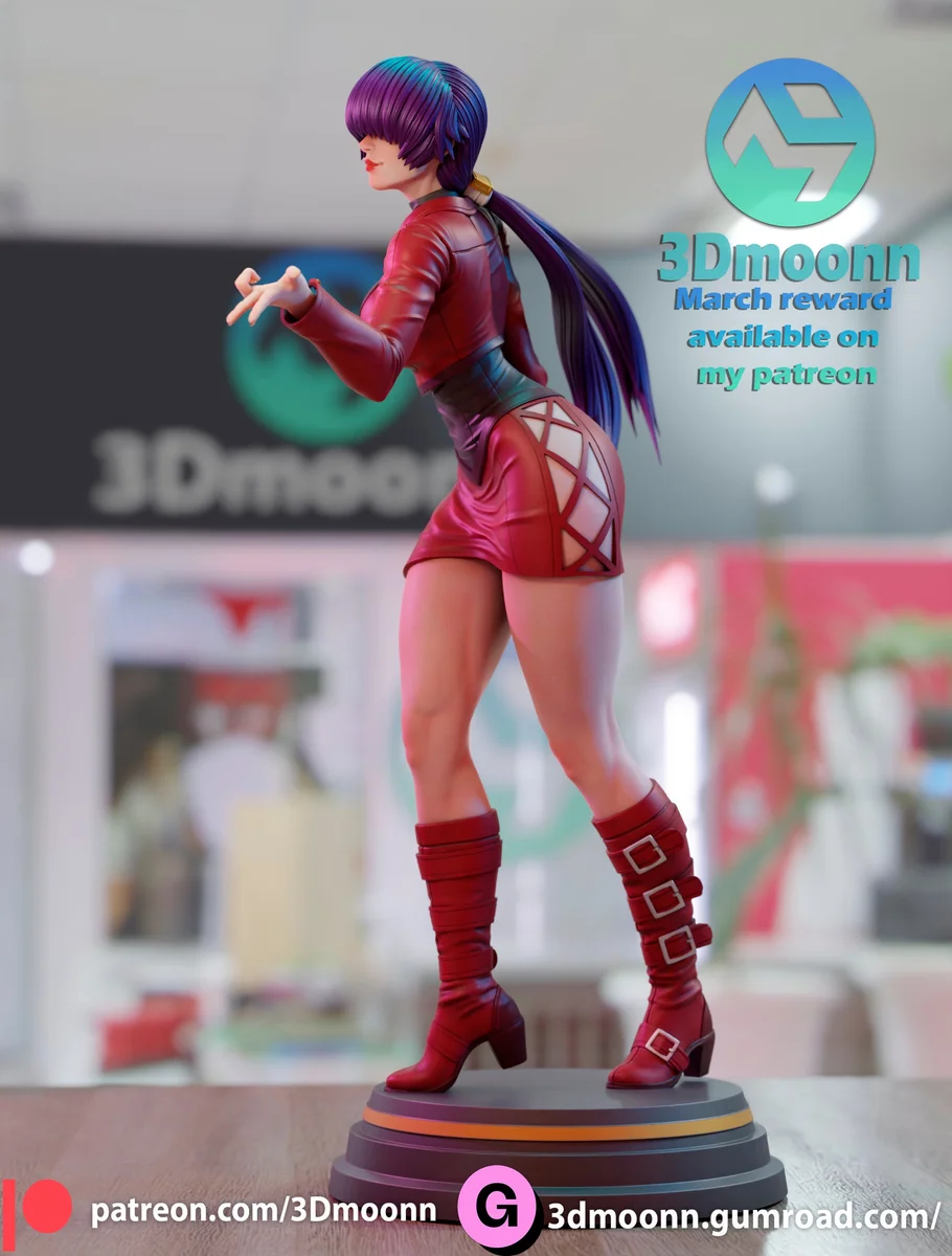 Shermie | Fan Art | 3D Printed Resin Model Garage Kit | *Un-Painted* | 3DMoonn 5
