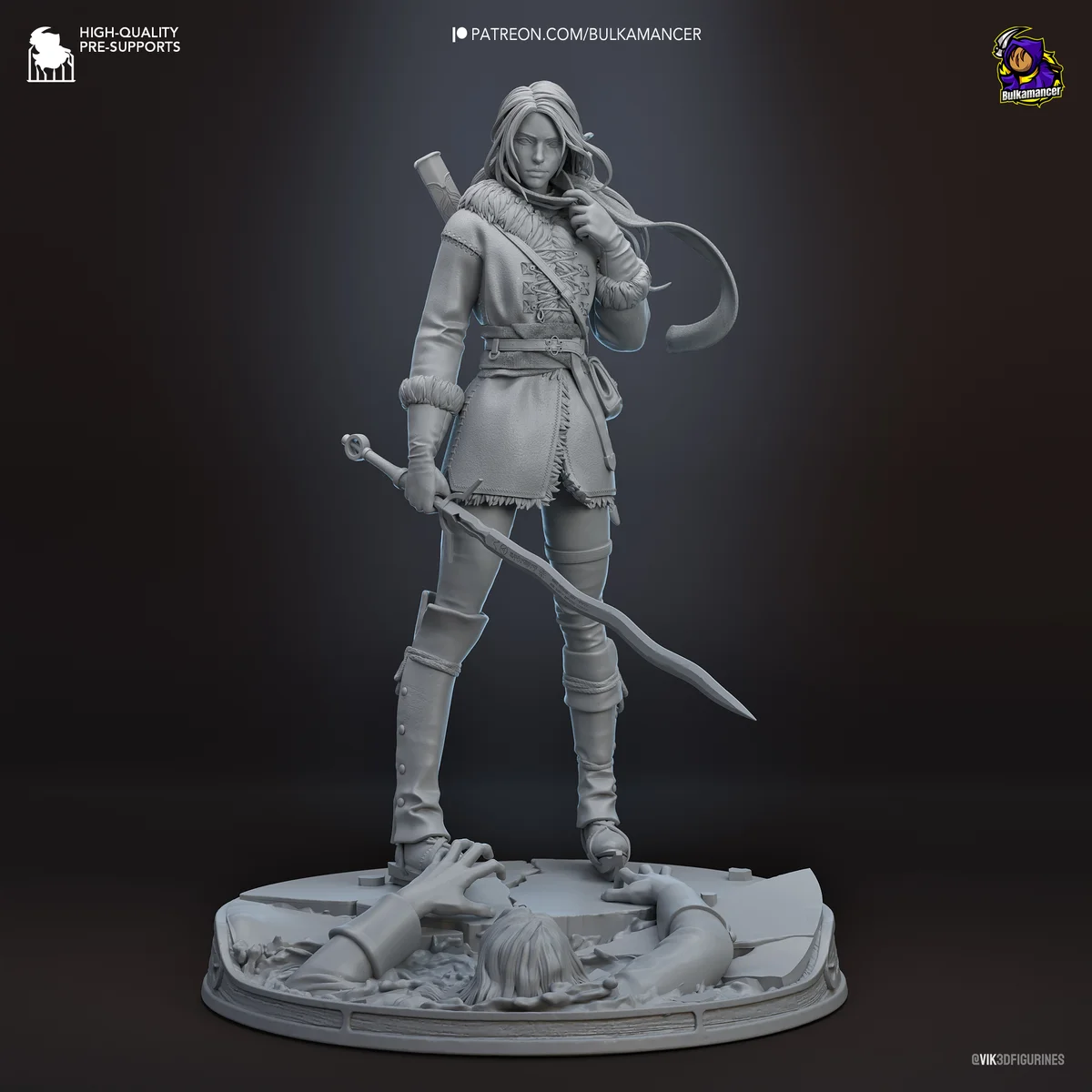 Ciri | Fan Art | 3D Printed Resin Model Garage Kit | *Un-Painted* | Bulkamancer 7