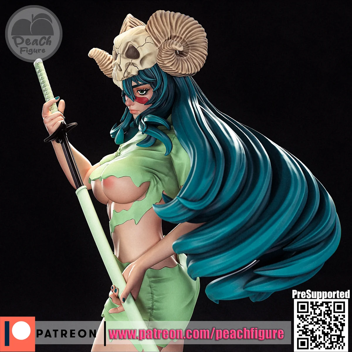 Nelliel | Fan Art | 3D Printed Resin Model Garage Kit | *Un-Painted* | Peach Figure 4