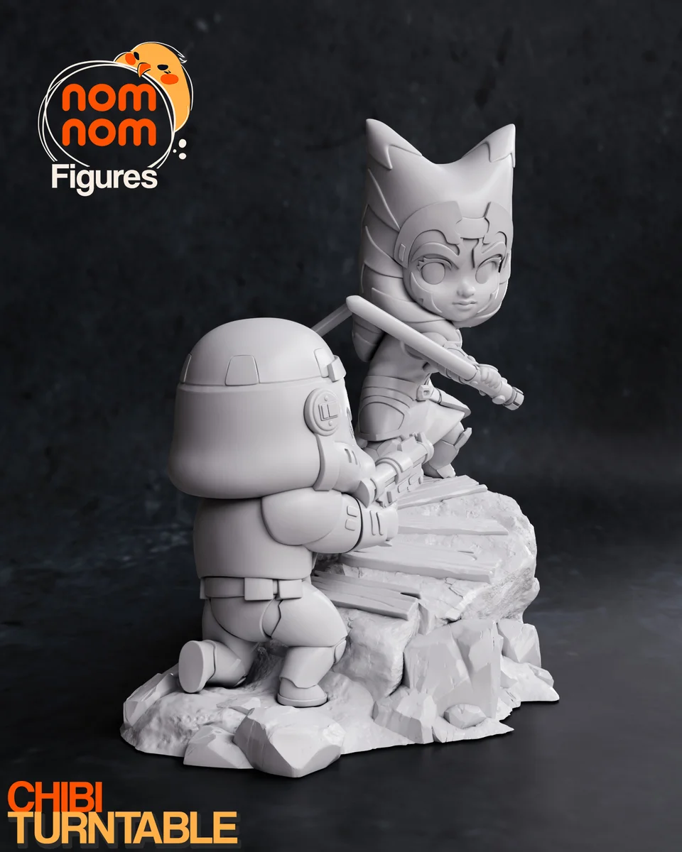Chibi Ahsoka Tano | Fan Art | 3D Printed Resin Model Garage Kit | *Un-Painted* | Nomnom 6