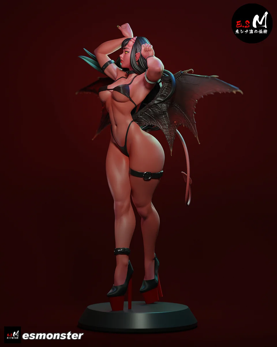Meru (The Succubus) | Fan Art | 3D Printed Resin Model Garage Kit | *Un-Painted* | ES Monster 6