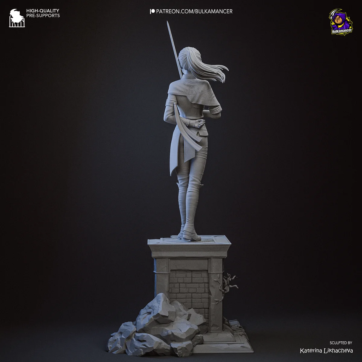 Maelle | Fan Art | 3D Printed Resin Model Garage Kit | *Un-Painted* | Bulkamancer 9