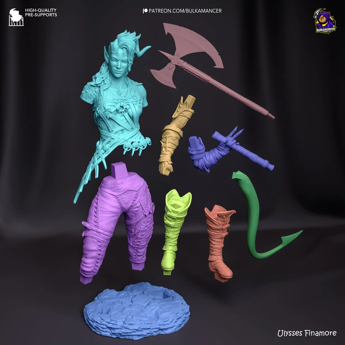 Karlach | Fan Art | 3D Printed Resin Model Garage Kit | *Un-Painted* | Bulkamancer 7