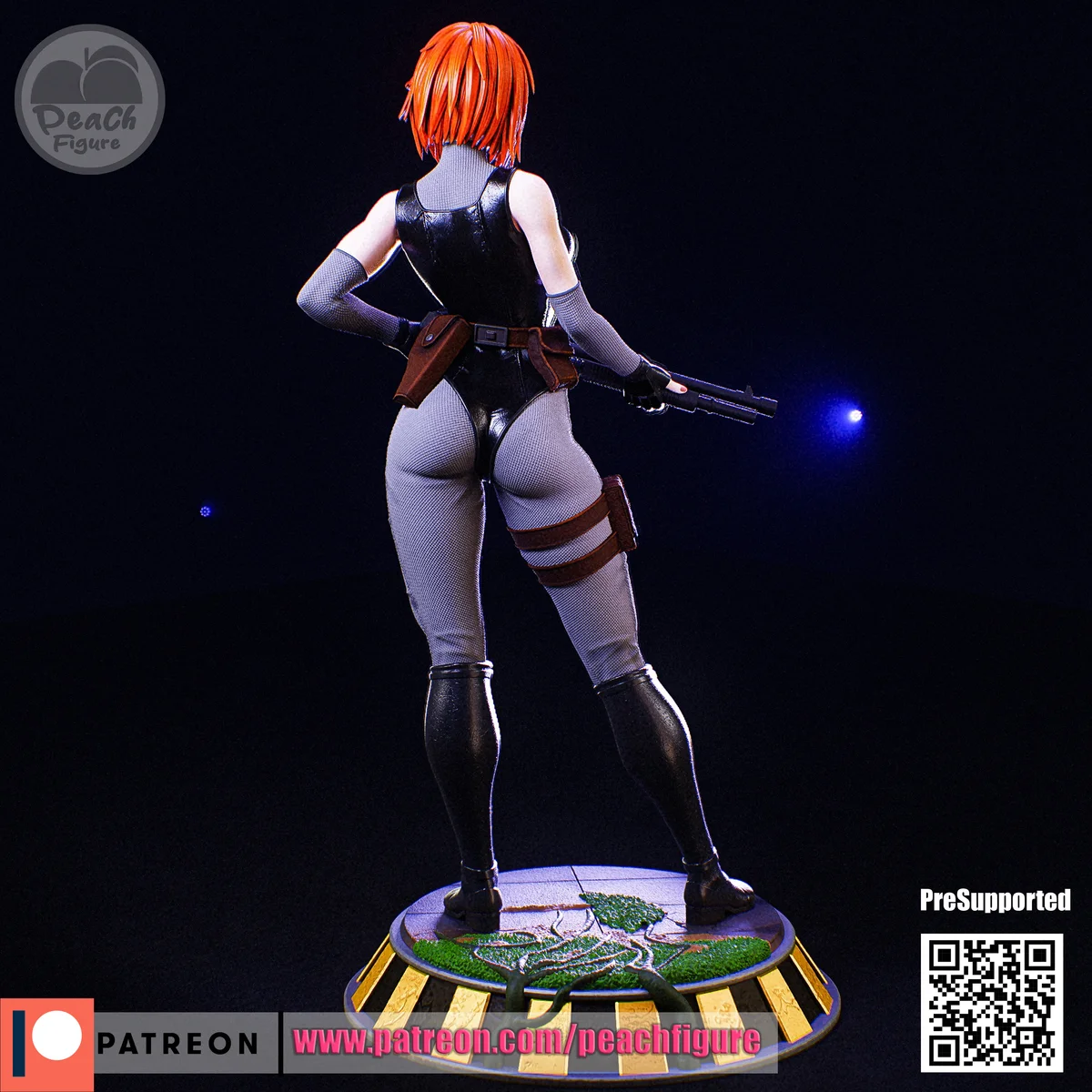 Regina | Fan Art | 3D Printed Resin Model Garage Kit | *Un-Painted* | Peach Figure 3