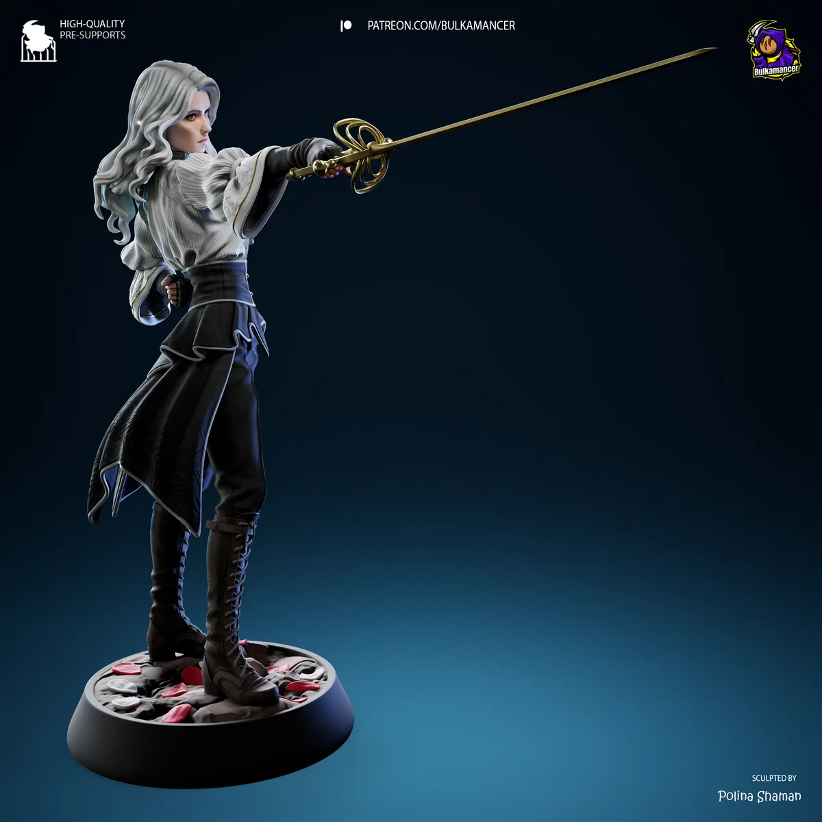 Real Maelle | Fan Art | 3D Printed Resin Model Garage Kit | *Un-Painted* | Bulkamancer 5