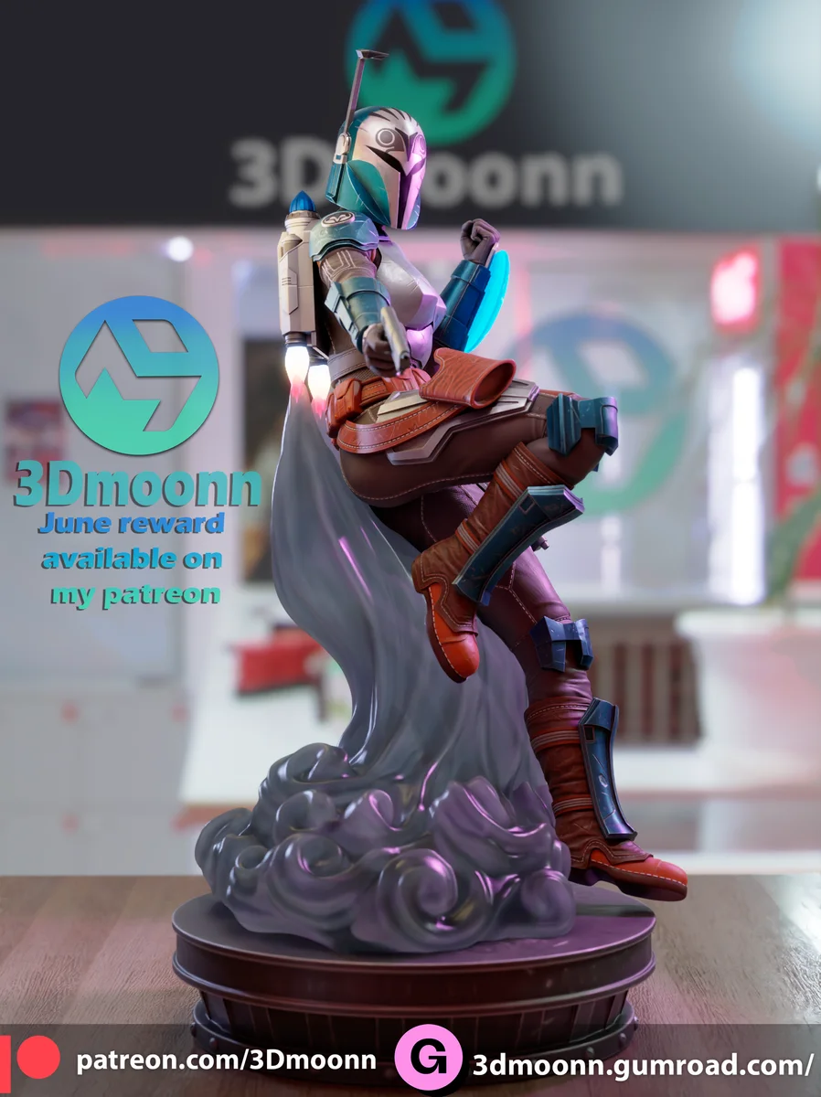 Bo-Katan Kryze | Fan Art | 3D Printed Resin Model Garage Kit | *Un-Painted* | 3DMoonn 4