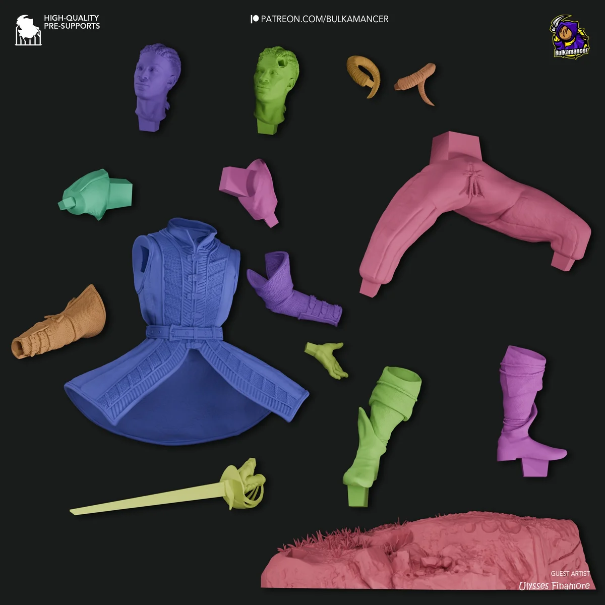 Frontier Warlock | Fan Art | 3D Printed Resin Model Garage Kit | *Un-Painted* | Bulkamancer 7