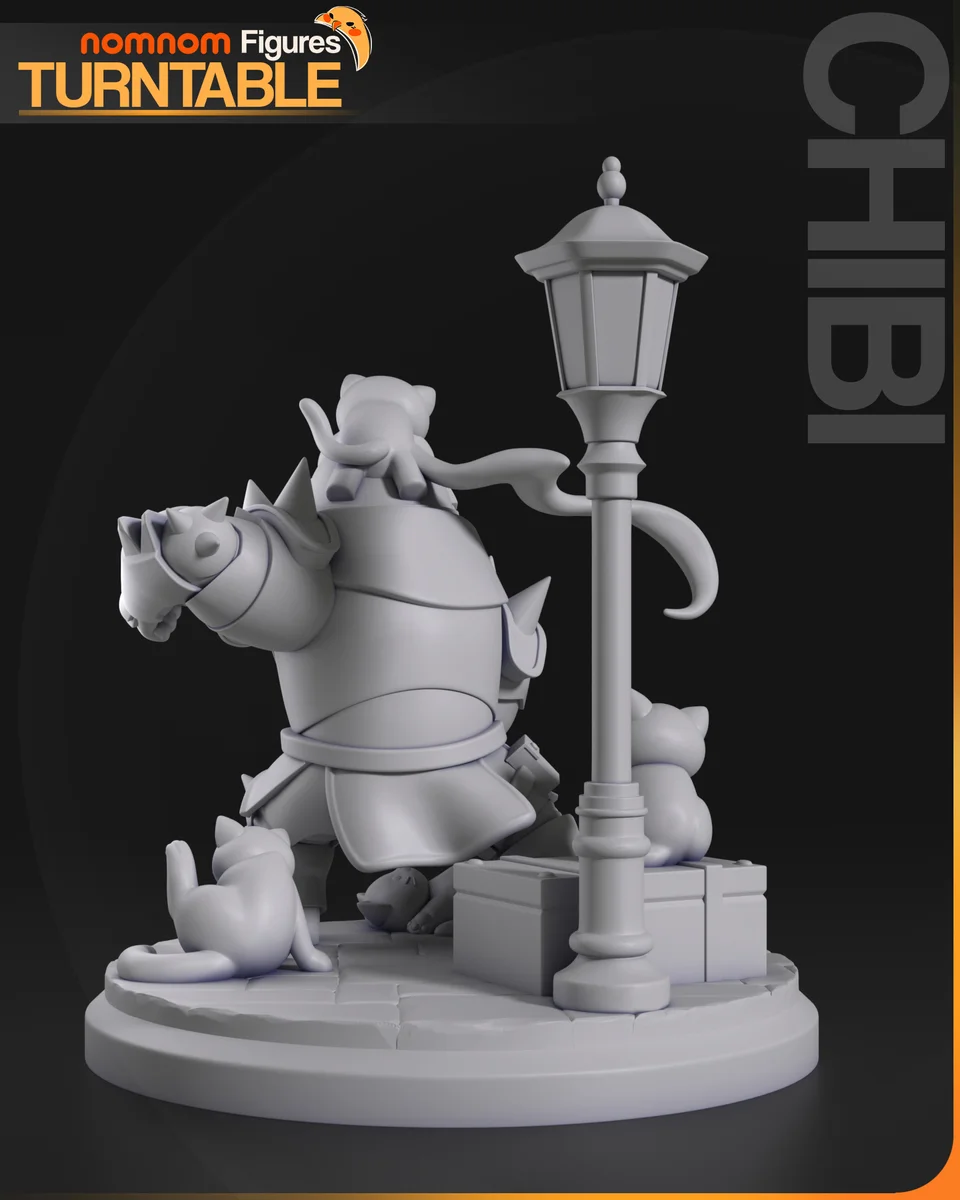 Chibi Alphonse Elric | Fan Art | 3D Printed Resin Model Garage Kit | *Un-Painted* | Nomnom 9