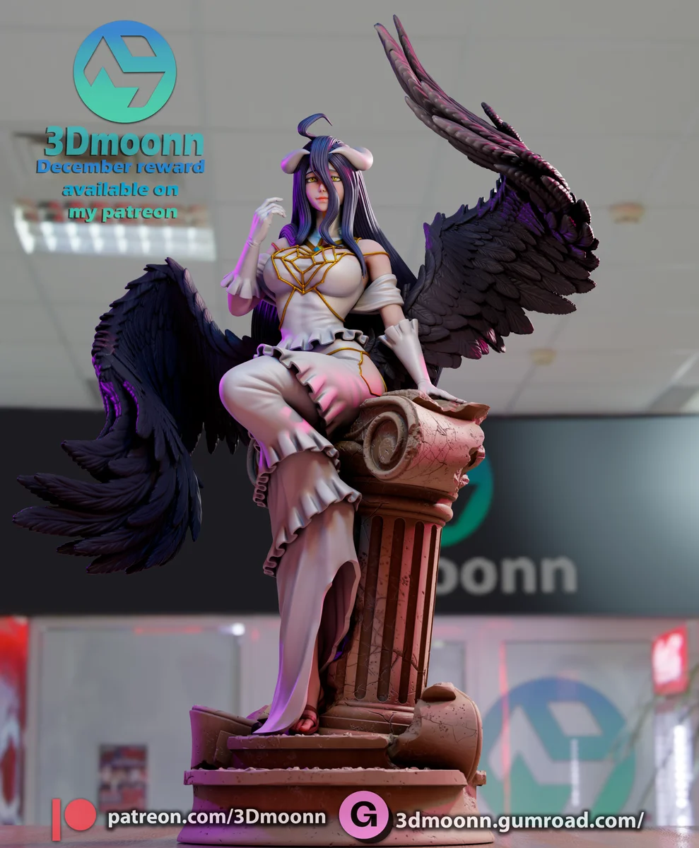 Albedo | Fan Art | 3D Printed Resin Model Garage Kit | *Un-Painted* | 3DMoonn 4