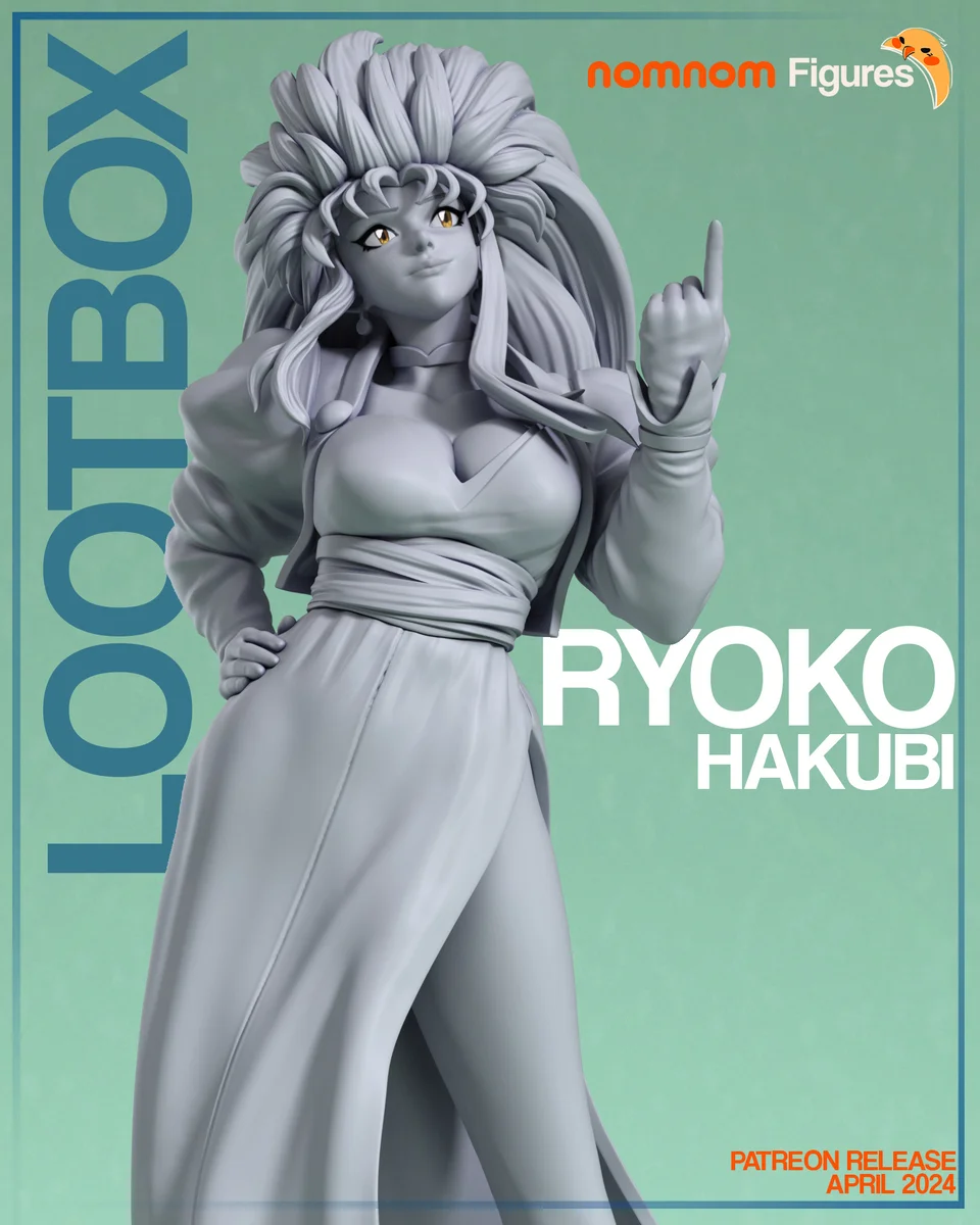 Ryoko | Fan Art | 3D Printed Resin Model Garage Kit | *Un-Painted* | Nomnom