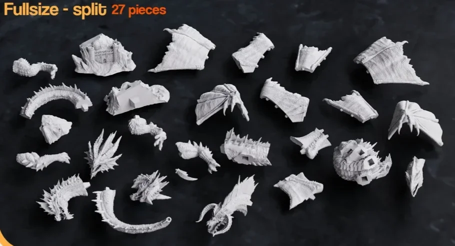 Tiamat | Fan Art | 3D Printed Resin Model Garage Kit | *Un-Painted* | Nomnom 4