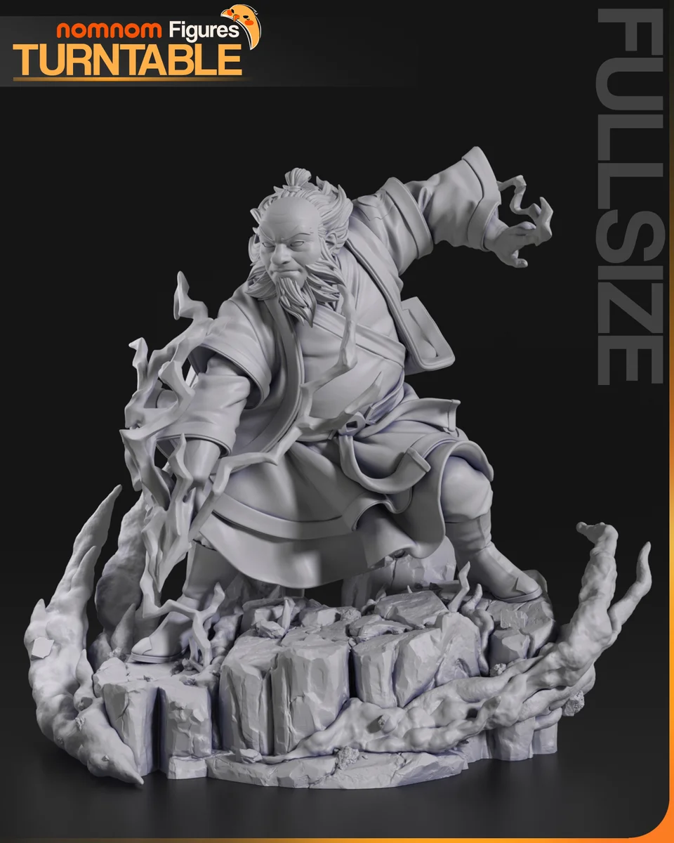 Uncle Iroh | Fan Art | 3D Printed Resin Model Garage Kit | *Un-Painted* | Nomnom 10