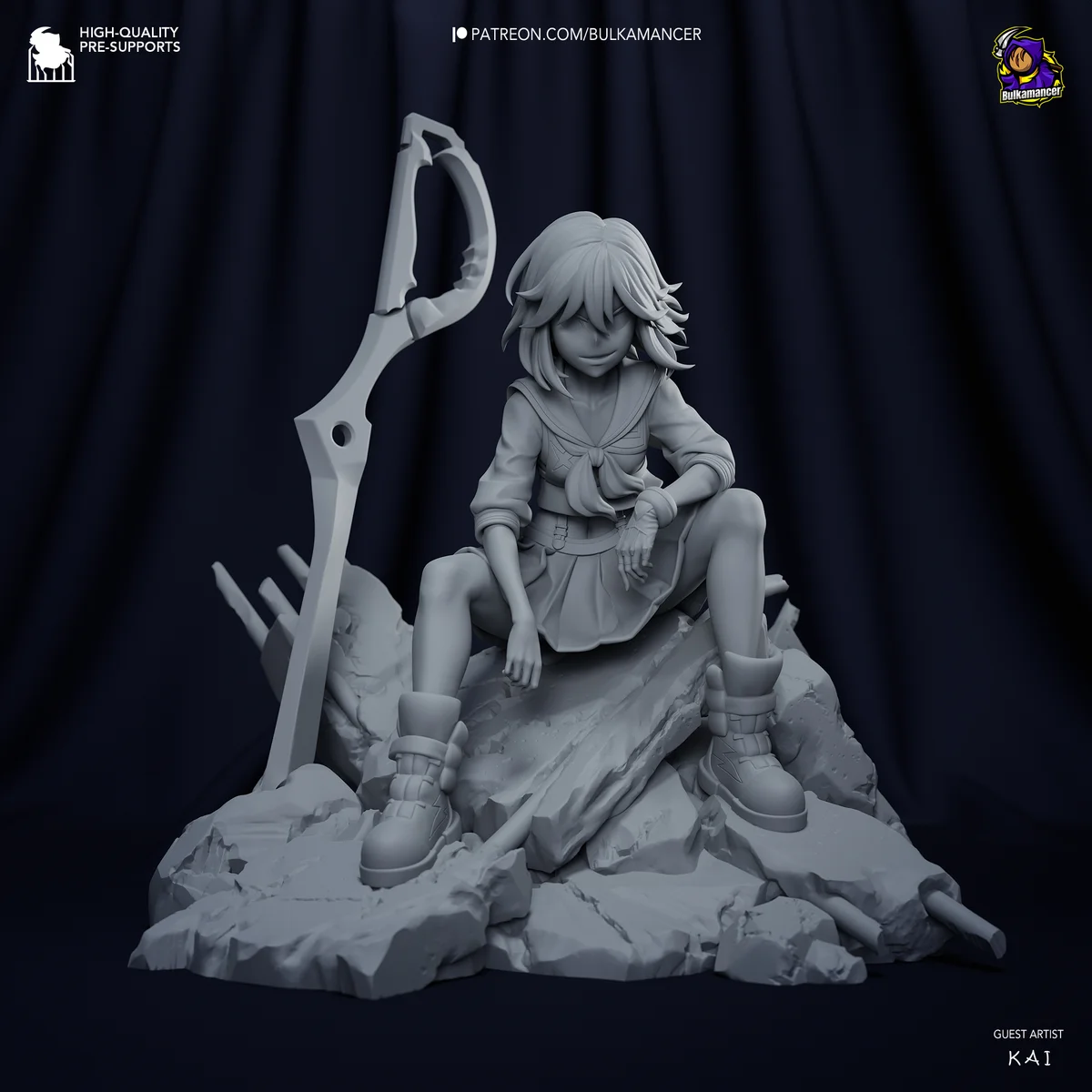 Ryuko Matoi | Fan Art | 3D Printed Resin Model Garage Kit | *Un-Painted* | Bulkamancer 6