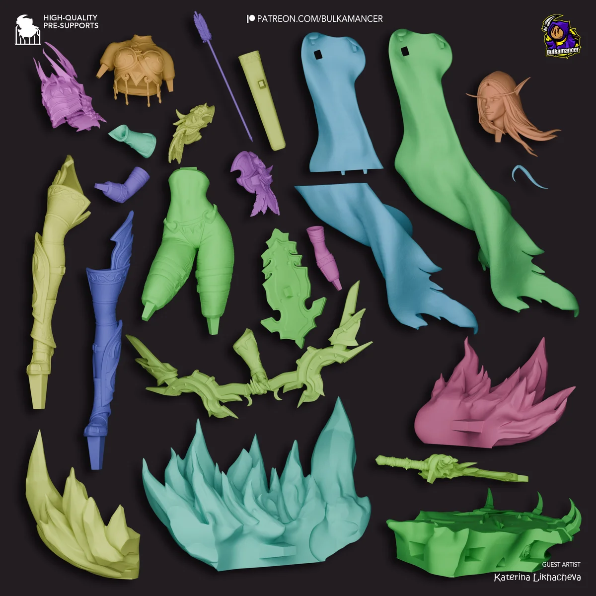 Sylvanas Windrunner | Fan Art | 3D Printed Resin Model Garage Kit | *Un-Painted* | Bulkamancer 5