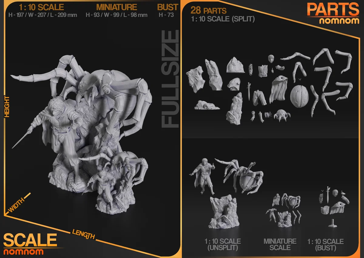 Frodo Baggins | Fan Art | 3D Printed Resin Model Garage Kit | *Un-Painted* | Nomnom 3