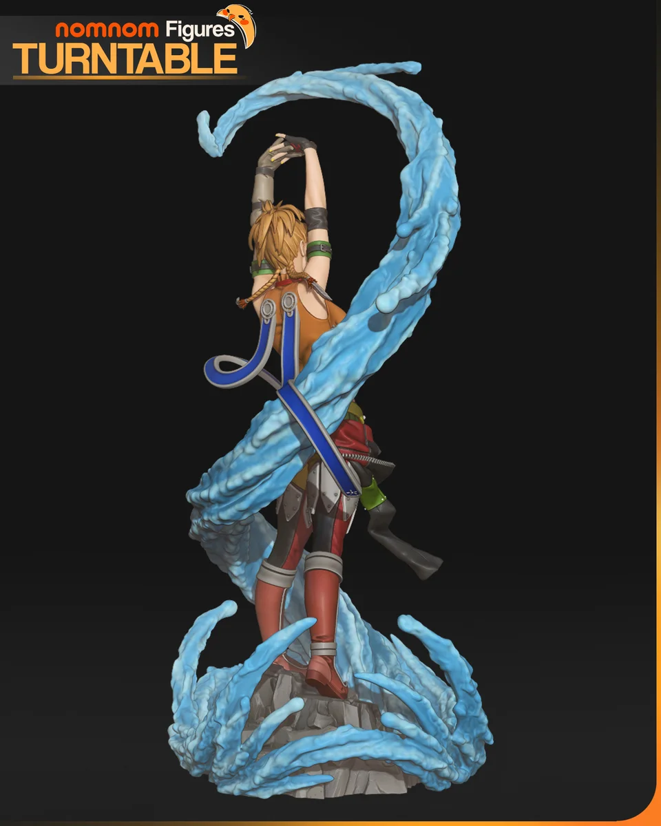 Rikku | Fan Art | 3D Printed Resin Model Garage Kit | *Un-Painted* | Nomnom 6