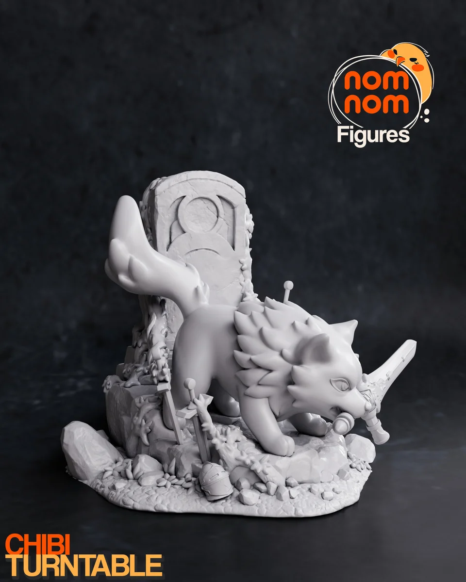 Chibi Great Grey Wolf Sif | Fan Art | 3D Printed Resin Model Garage Kit | *Un-Painted* | Nomnom 7