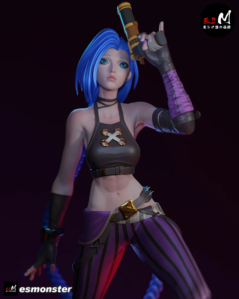 Jinx | Fan Art | 3D Printed Resin Model Garage Kit | *Un-Painted* | ES Monster