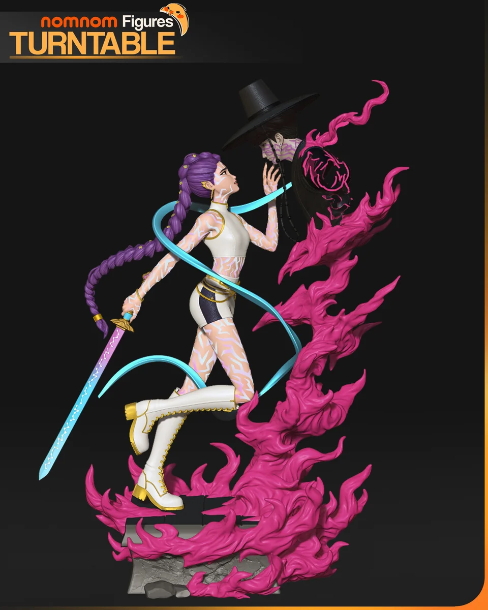 Rumi | Fan Art | 3D Printed Resin Model Garage Kit | *Un-Painted* | Nomnom 3
