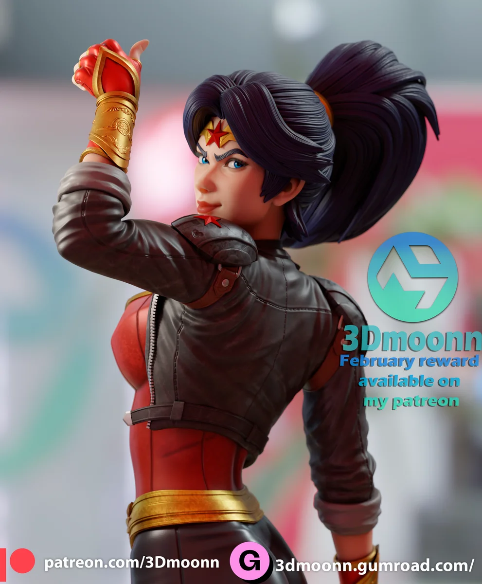 Wonder Woman | Fan Art | 3D Printed Resin Model Garage Kit | *Un-Painted* | 3DMoonn 6