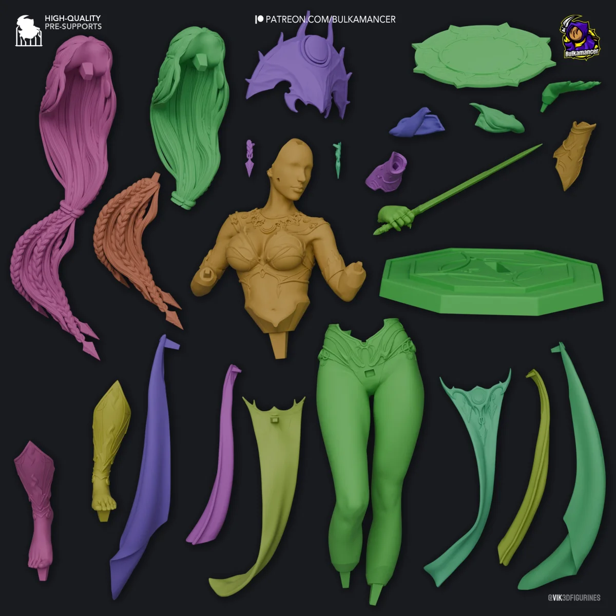 Shar | Fan Art | 3D Printed Resin Model Garage Kit | *Un-Painted* | Bulkamancer 6