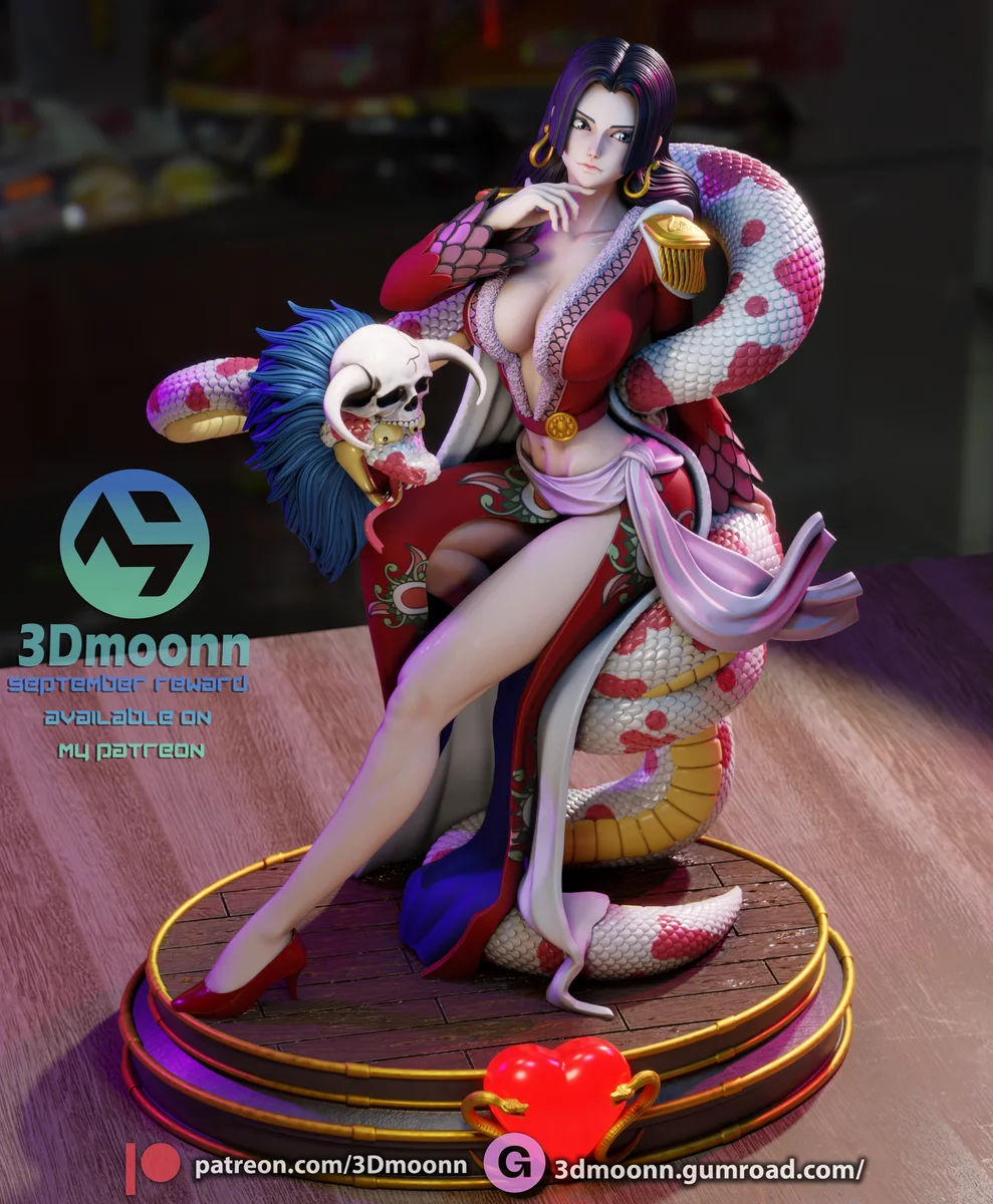 Boa Hancock | Fan Art | 3D Printed Resin Model Garage Kit | *Un-Painted* | 3DMoonn 3