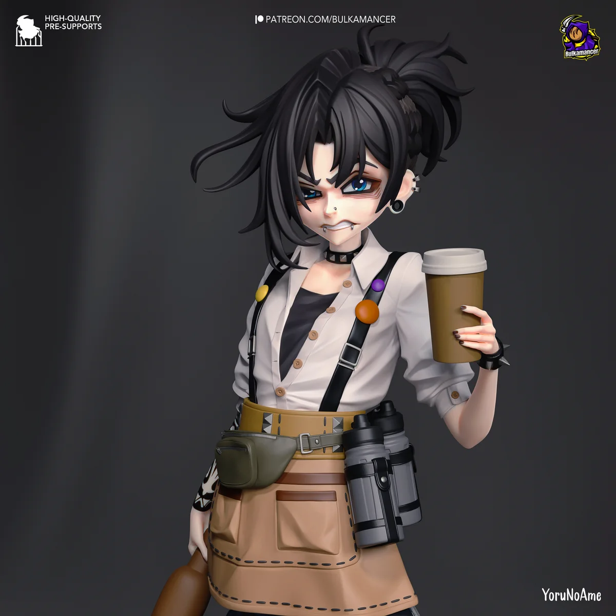 Mokka | Fan Art | 3D Printed Resin Model Garage Kit | *Un-Painted* | Bulkamancer