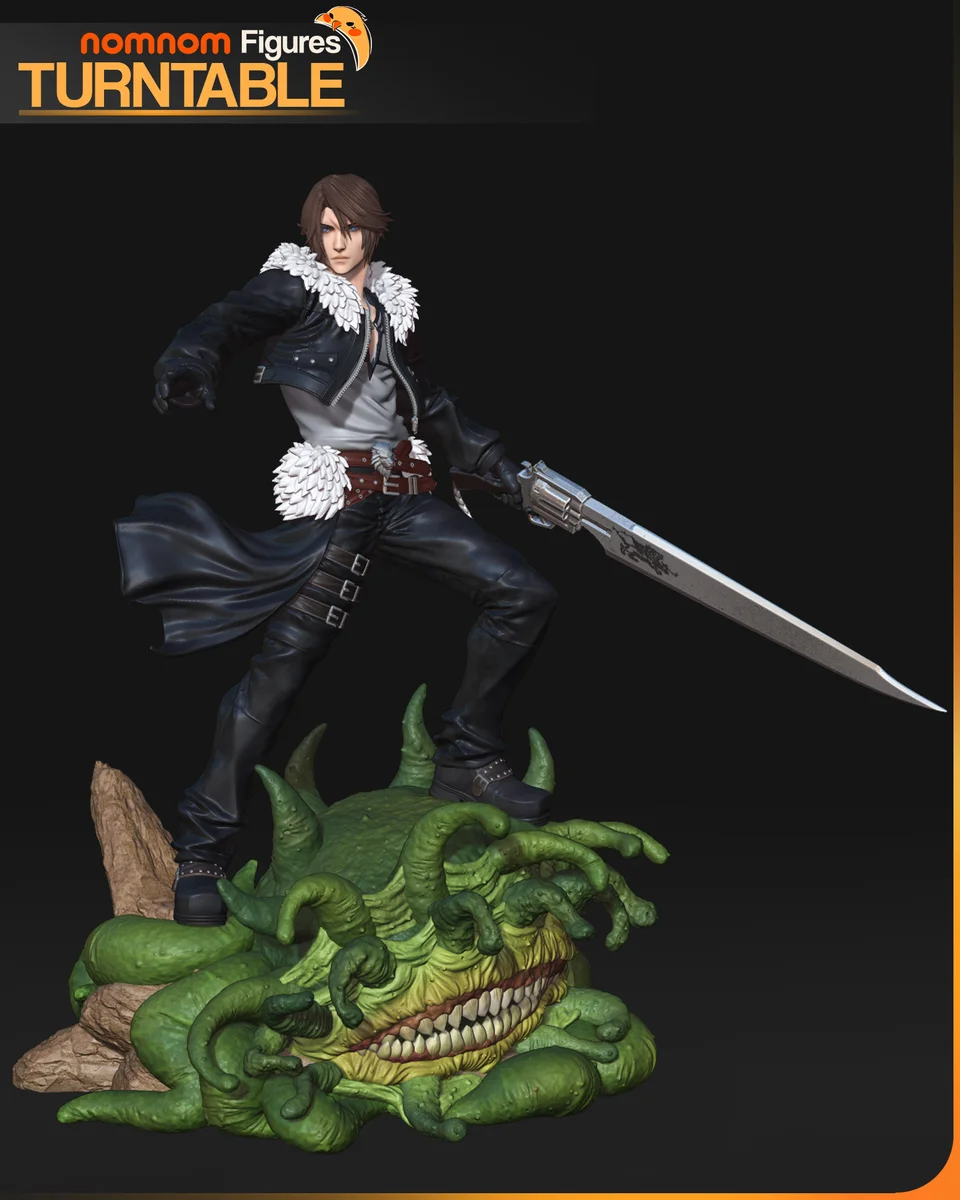 Squall Leonhart | Fan Art | 3D Printed Resin Model Garage Kit | *Un-Painted* | Nomnom 4