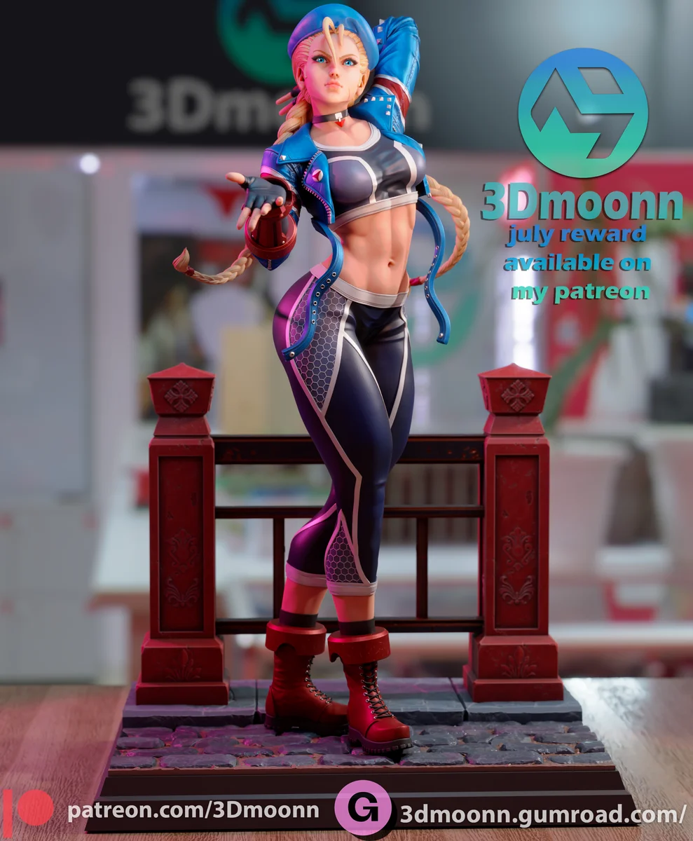 Cammy | Fan Art | 3D Printed Resin Model Garage Kit | *Un-Painted* | 3DMoonn 4