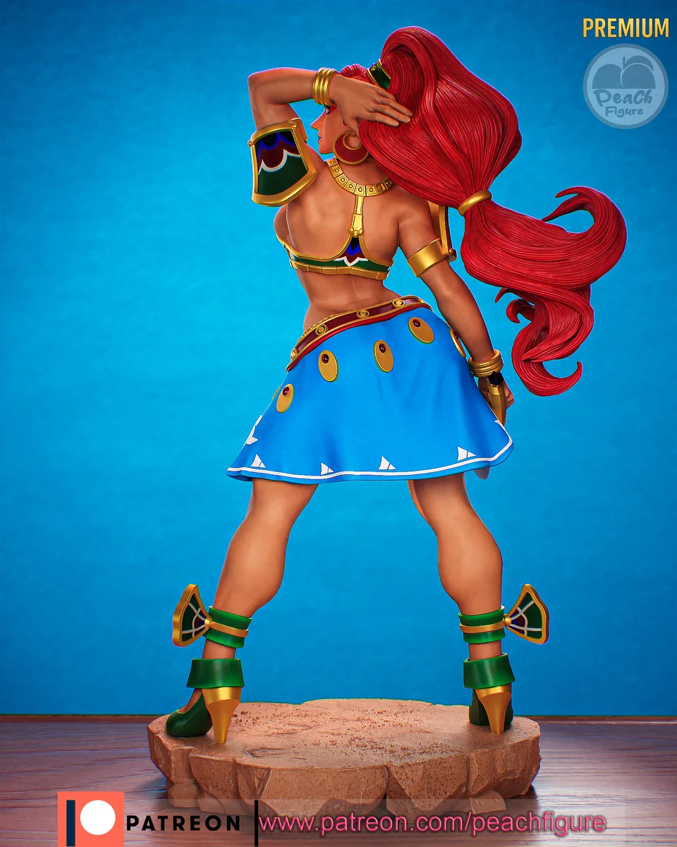 Urbosa | Fan Art | 3D Printed Resin Model Garage Kit | *Un-Painted* | Peach Figure 3