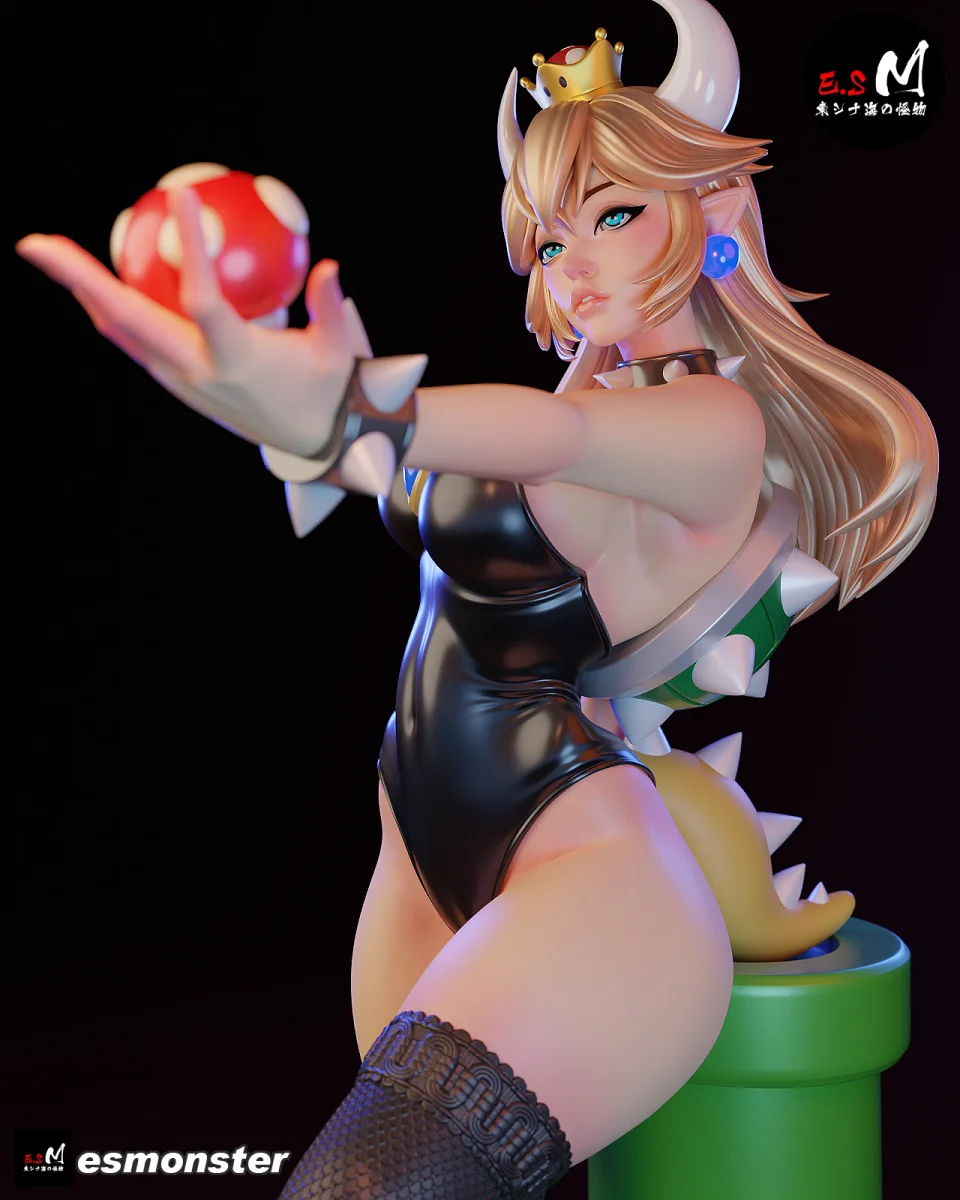 Bowsette v2 | Fan Art | 3D Printed Resin Model Garage Kit | *Un-Painted* | ES Monster