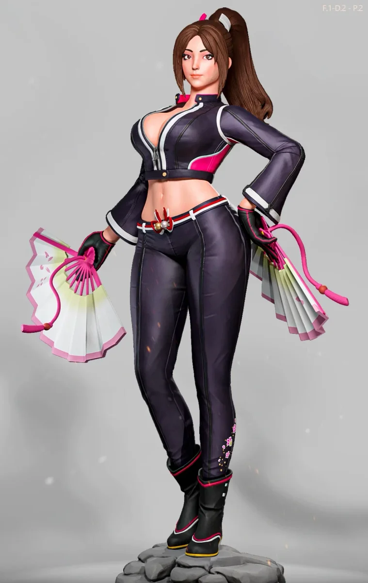 Mai Shiranui (Dress 2 Pose 2) | Fan Art | 3D Printed Resin Model Garage Kit | *Un-Painted* | ES Monster 3