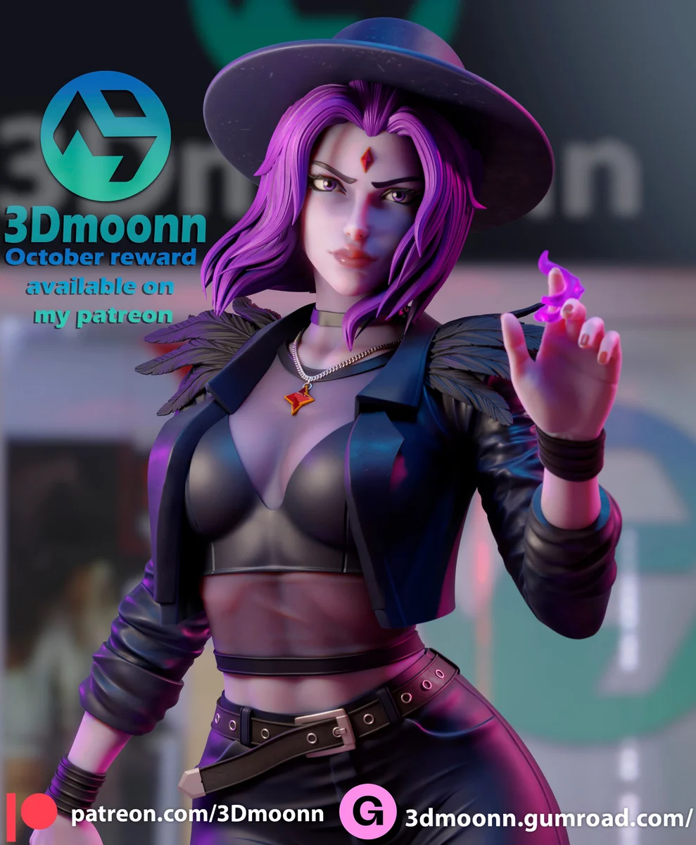 Raven | Fan Art | 3D Printed Resin Model Garage Kit | *Un-Painted* | 3DMoonn 5