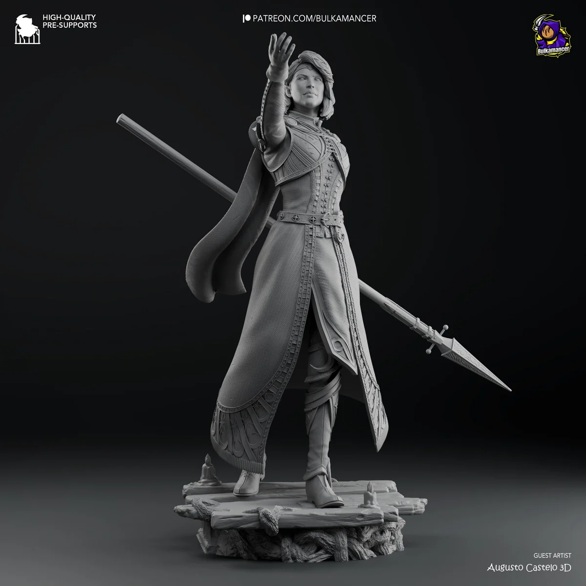 Moon Cleric | Fan Art | 3D Printed Resin Model Garage Kit | *Un-Painted* | Bulkamancer 8