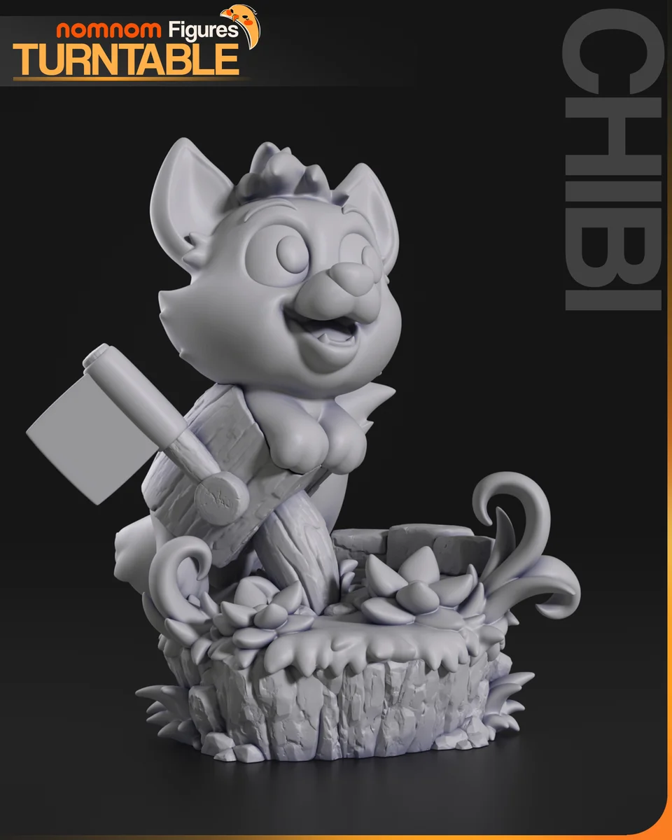 Chibi Tod | Fan Art | 3D Printed Resin Model Garage Kit | *Un-Painted* | Nomnom 5