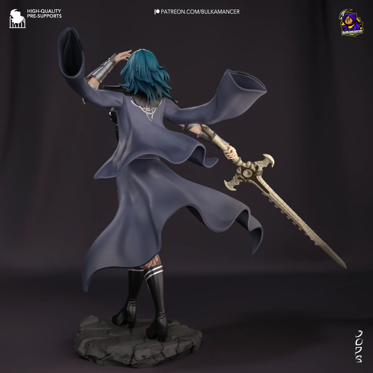 Byleth | Fan Art | 3D Printed Resin Model Garage Kit | *Un-Painted* | Bulkamancer 3