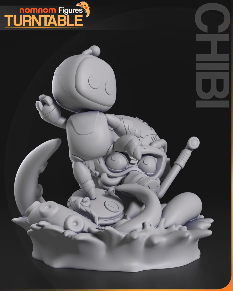 Chibi Astrobot | Fan Art | 3D Printed Resin Model Garage Kit | *Un-Painted* | Nomnom 9