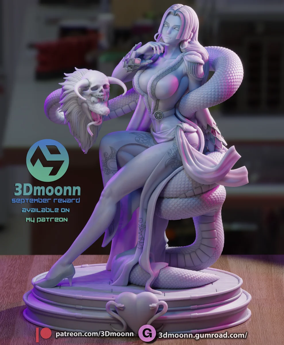 Boa Hancock | Fan Art | 3D Printed Resin Model Garage Kit | *Un-Painted* | 3DMoonn 9