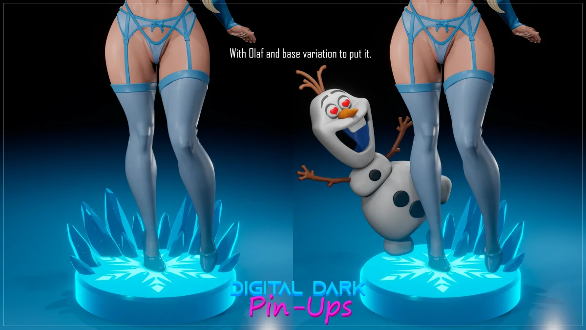 Ice Queen | Fan Art | 3D Printed Resin Model Garage Kit | *Un-Painted* | Digital Dark 3
