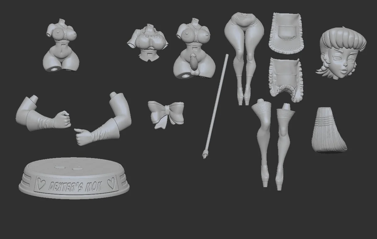Cleaning Lady | Fan Art | 3D Printed Resin Model Garage Kit | *Un-Painted* | Officer Rhu 9