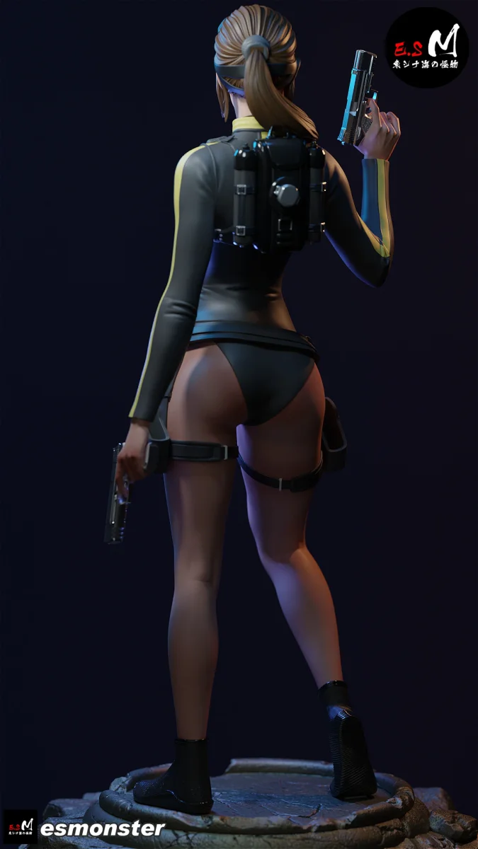 Lara Croft (Dive Suit) | Fan Art | 3D Printed Resin Model Garage Kit | *Un-Painted* | ES Monster 3