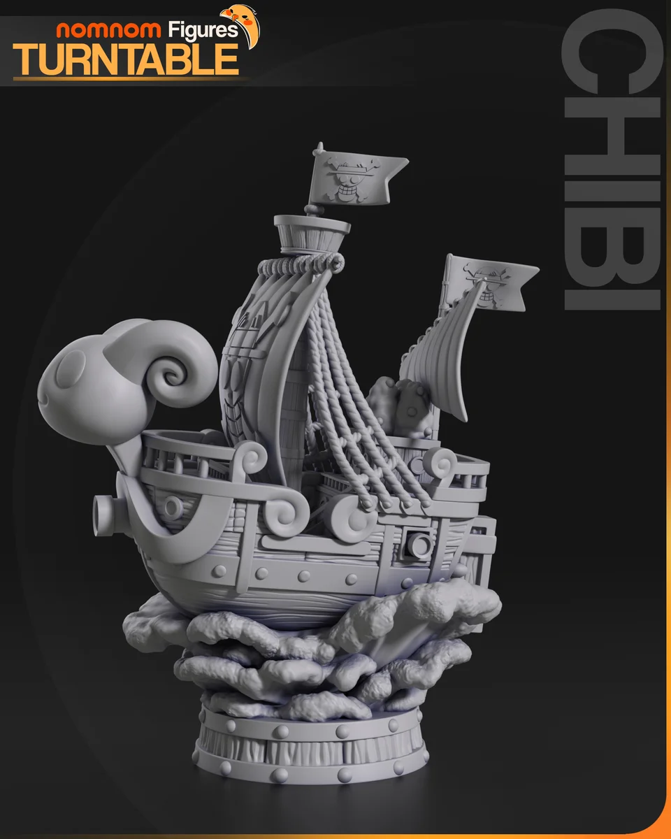 Chibi Going Merry | Fan Art | 3D Printed Resin Model Garage Kit | *Un-Painted* | Nomnom 4