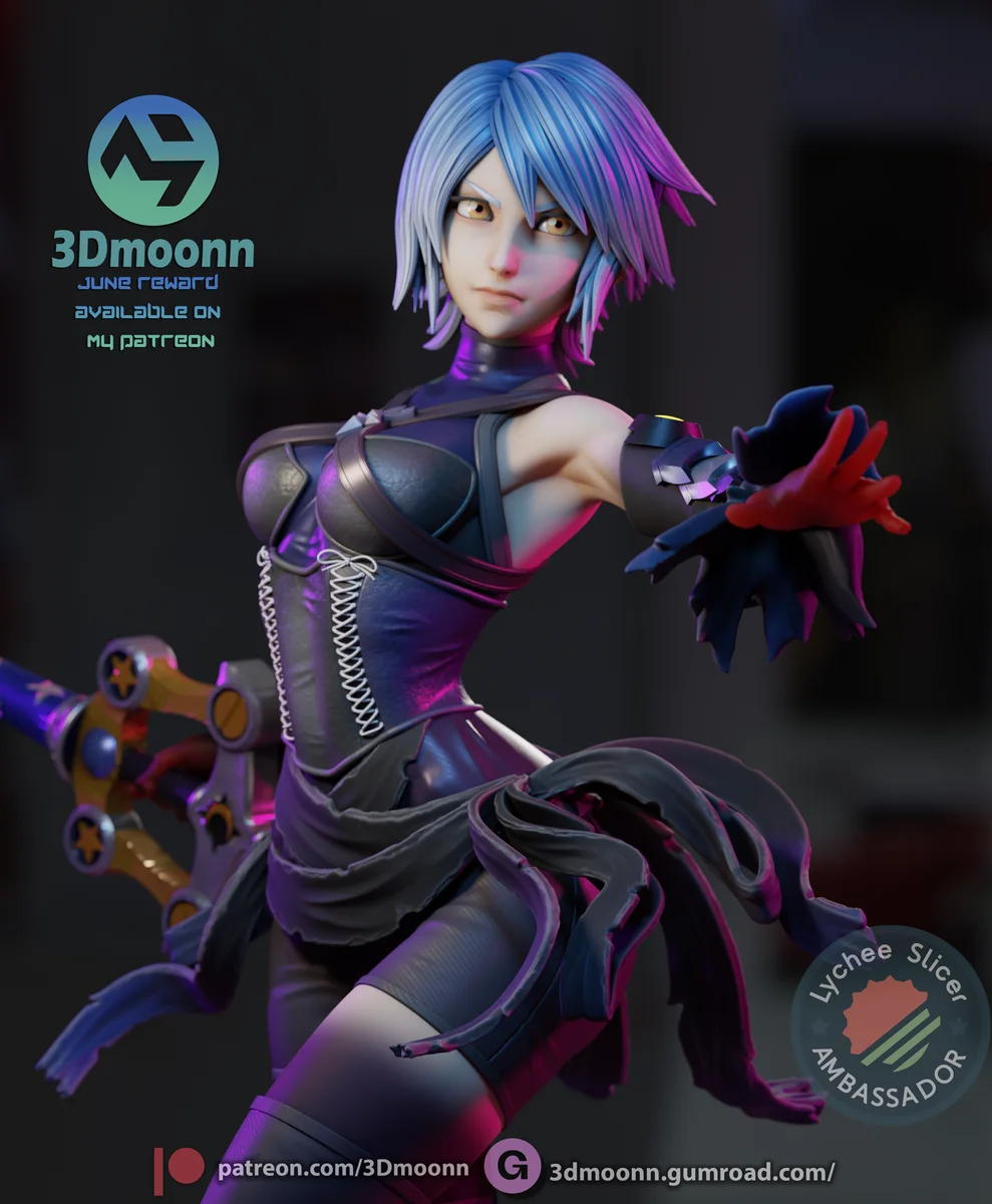 Aqua | Fan Art | 3D Printed Resin Model Garage Kit | *Un-Painted* | 3DMoonn 7