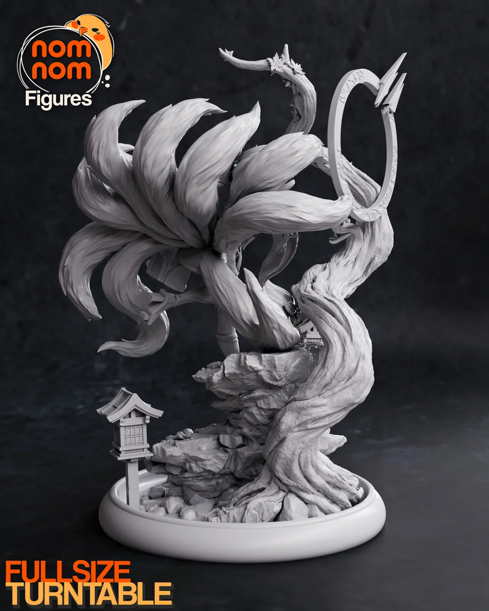 Ahri Spirit Blossom | Fan Art | 3D Printed Resin Model Garage Kit | *Un-Painted* | Nomnom 5