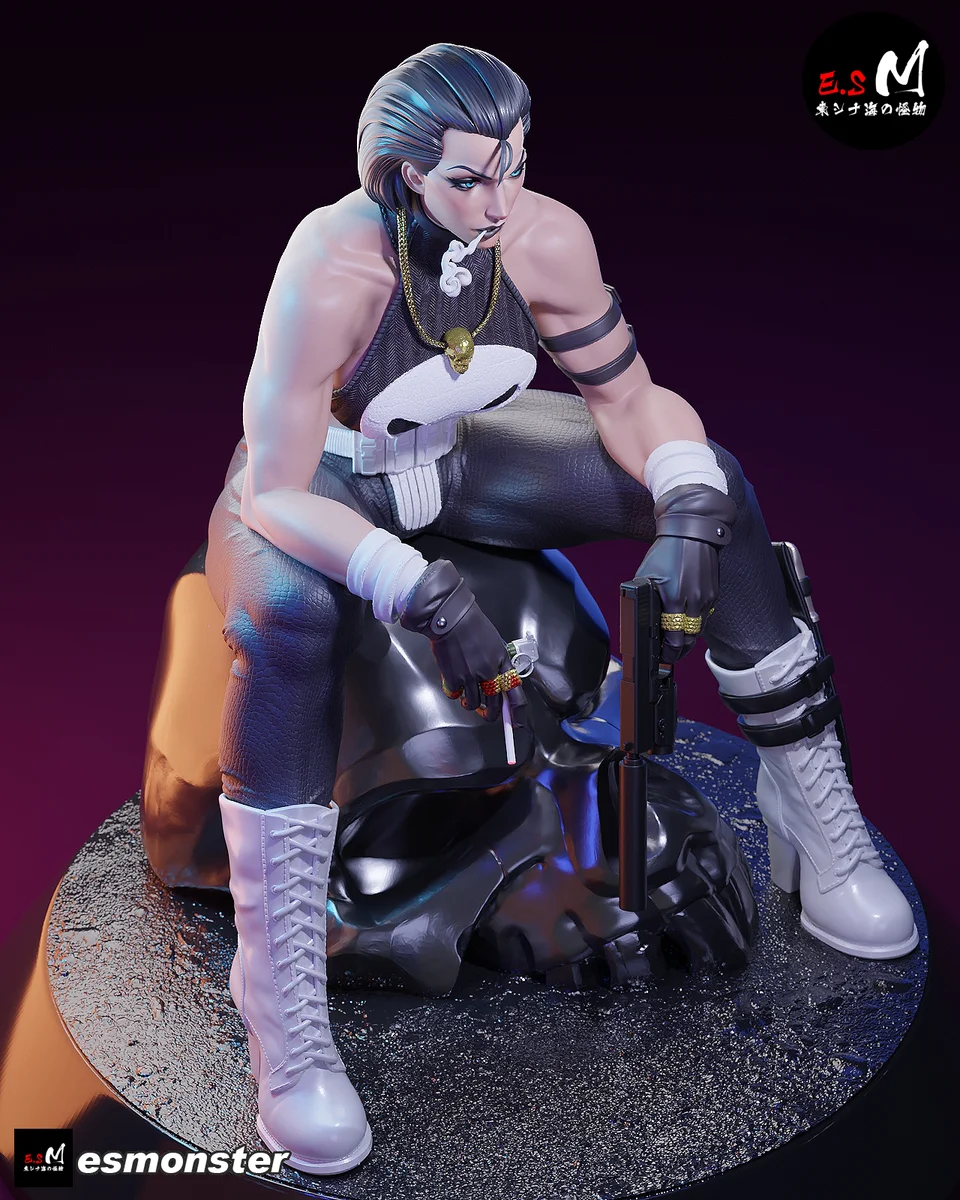 Punisher (Female) | Fan Art | 3D Printed Resin Model Garage Kit | *Un-Painted* | ES Monster 4