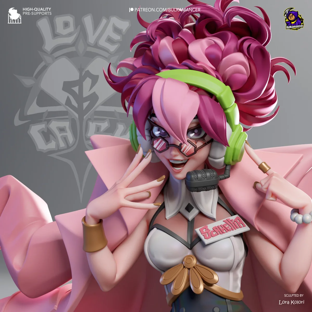Scamellia | Fan Art | 3D Printed Resin Model Garage Kit | *Un-Painted* | Bulkamancer