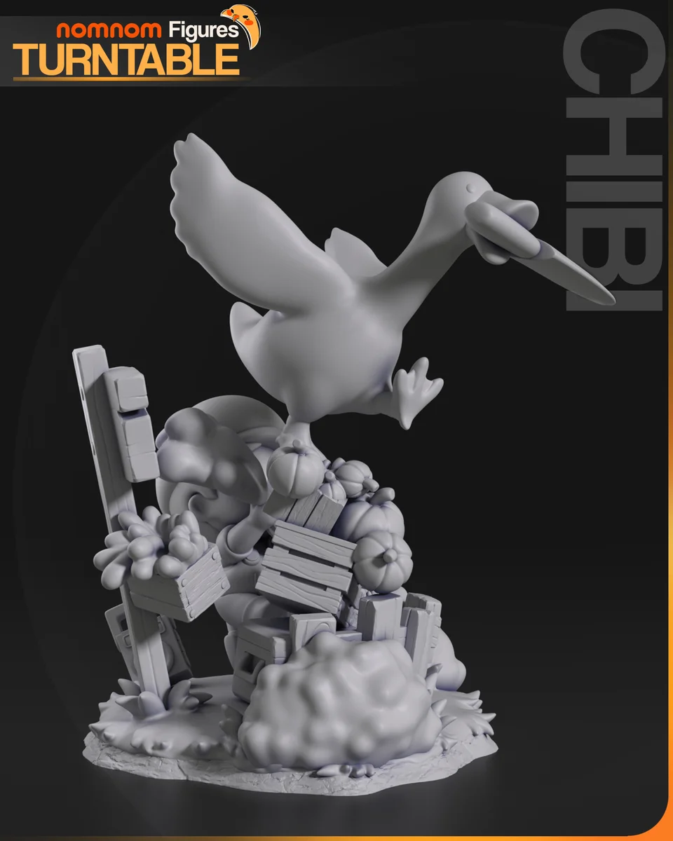 Chibi Goose | Fan Art | 3D Printed Resin Model Garage Kit | *Un-Painted* | Nomnom 5