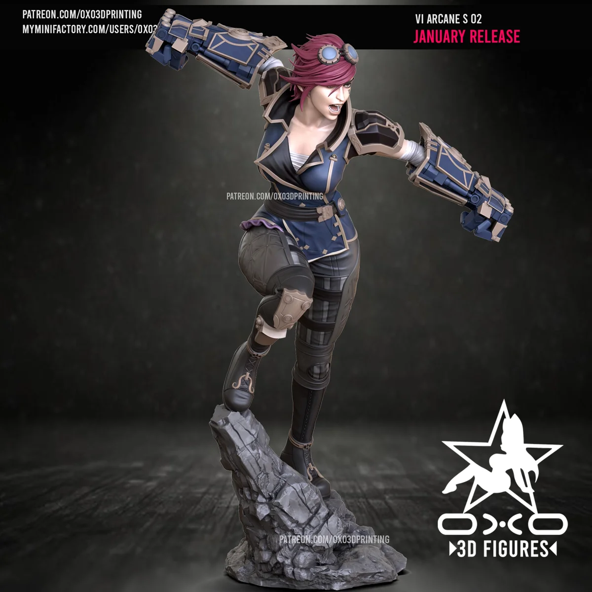 Vi Arcane | Fan Art | 3D Printed Resin Model Garage Kit | *Un-Painted* | OXO3D 3