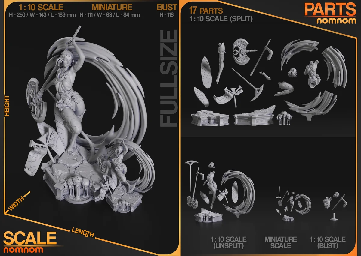 Melinoe | Fan Art | 3D Printed Resin Model Garage Kit | *Un-Painted* | Nomnom 7