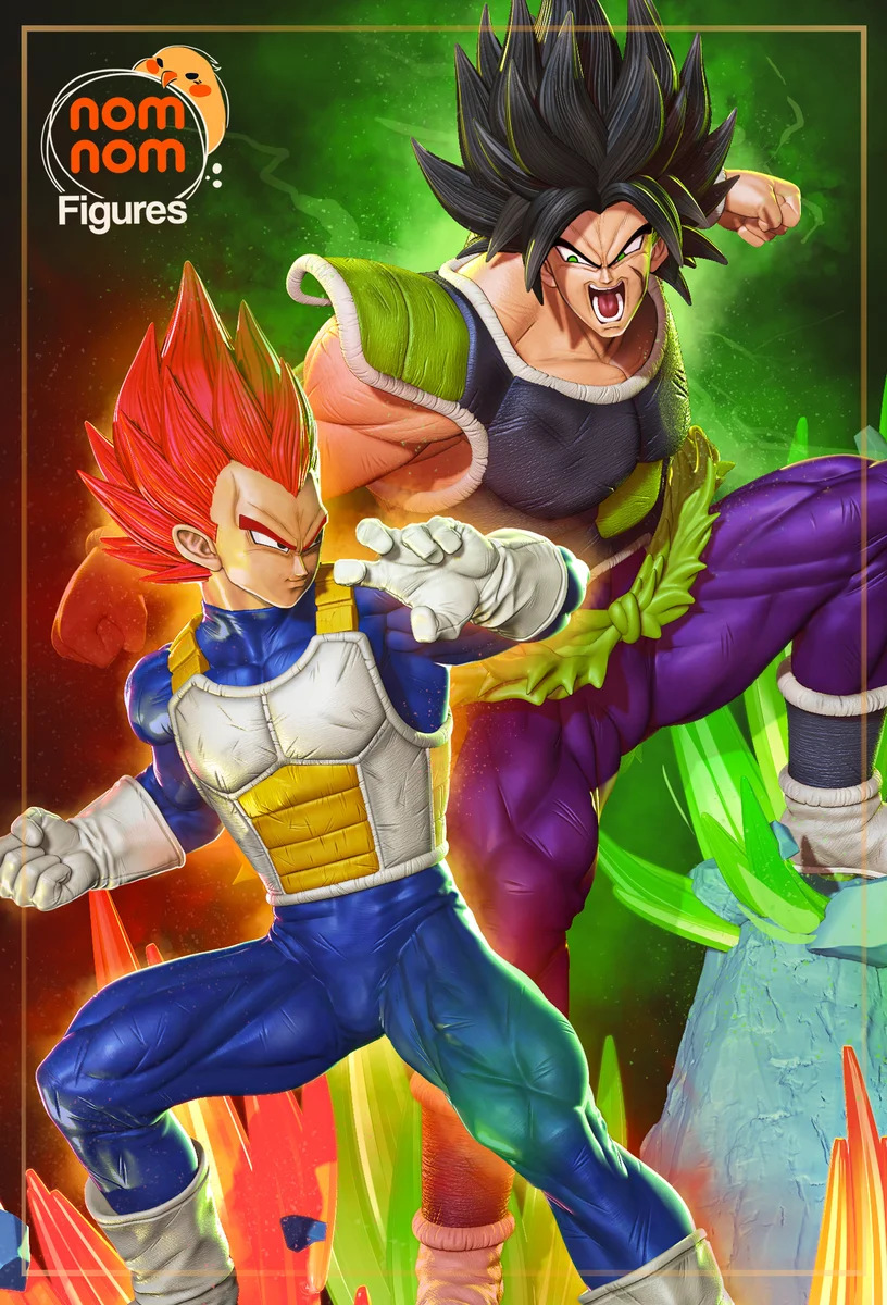Vegeta vs Broly | Fan Art | 3D Printed Resin Model Garage Kit | *Un-Painted* | Nomnom